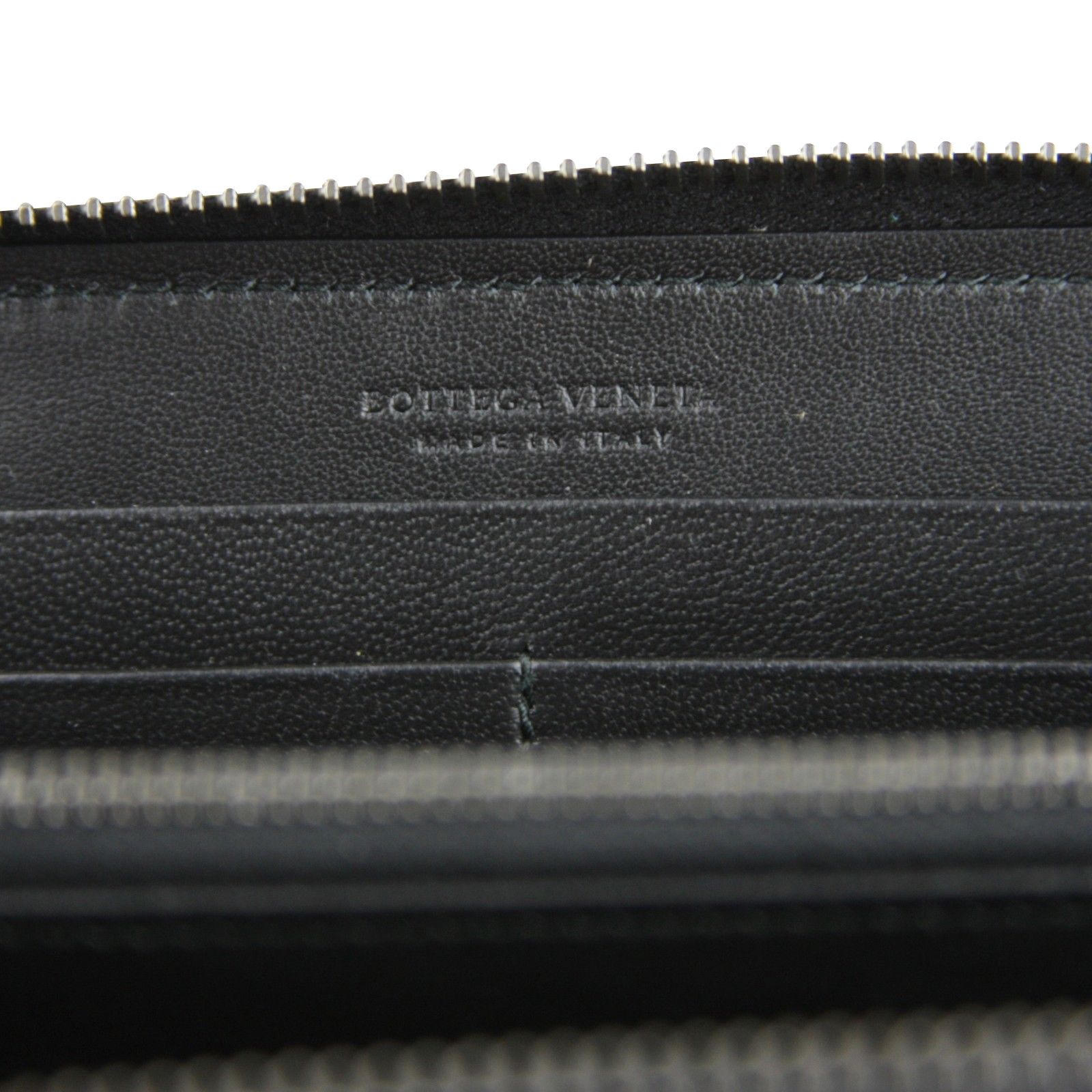Bottega Veneta Women's Zip Around Black Leather Woven Wallet Size ONE SIZE - 8 Thumbnail