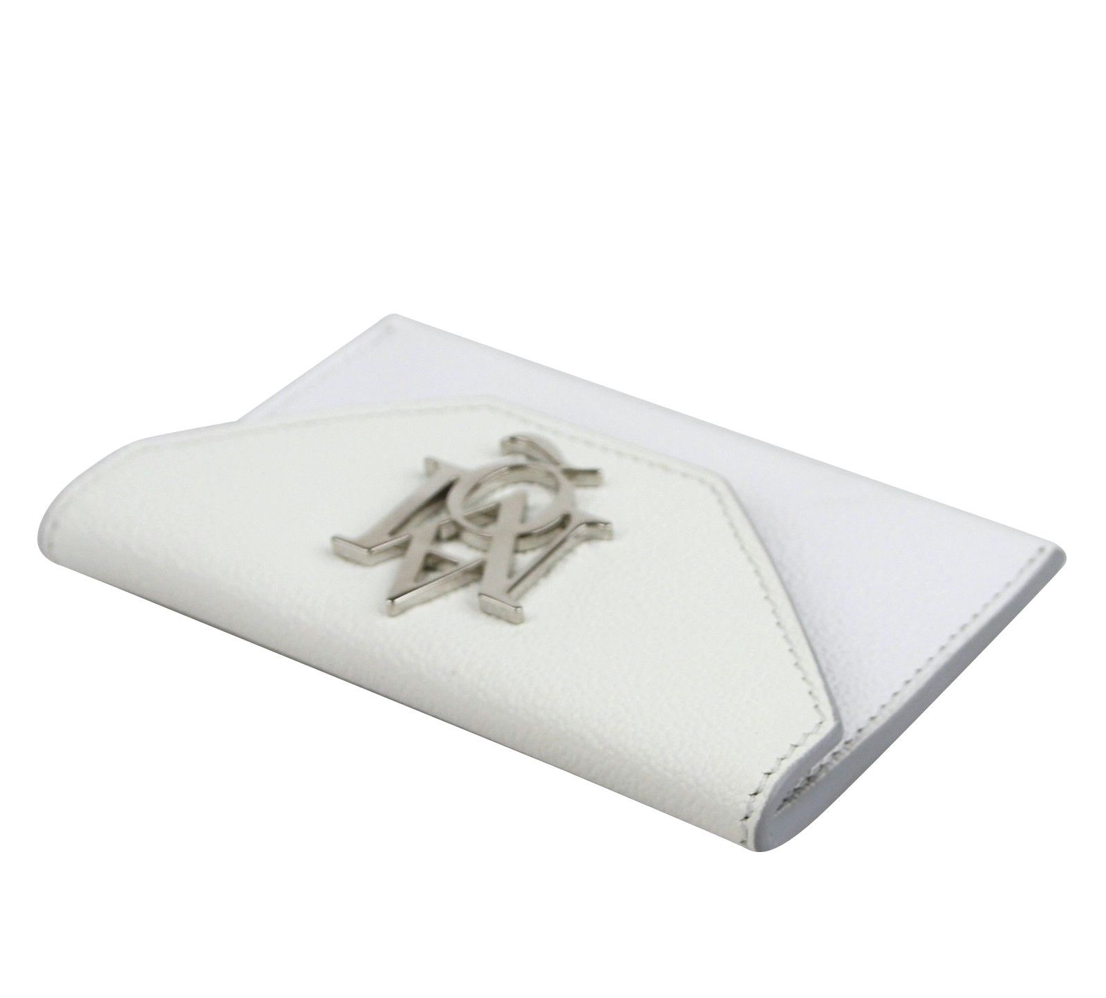 Alexander McQueen Unisex Two Tone White / Ivory Leather Card Holder Size ONE SIZE - 8 Thumbnail