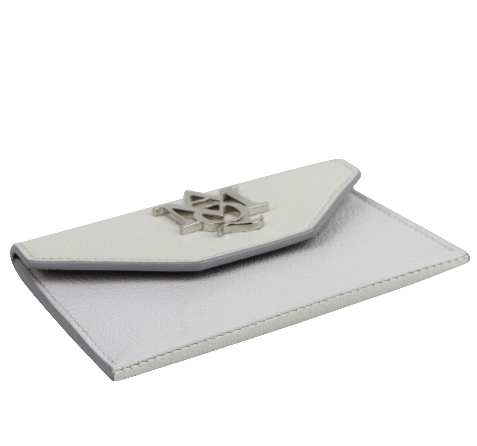 Alexander McQueen Unisex Two Tone White / Ivory Leather Card Holder Size ONE SIZE - 9 Thumbnail