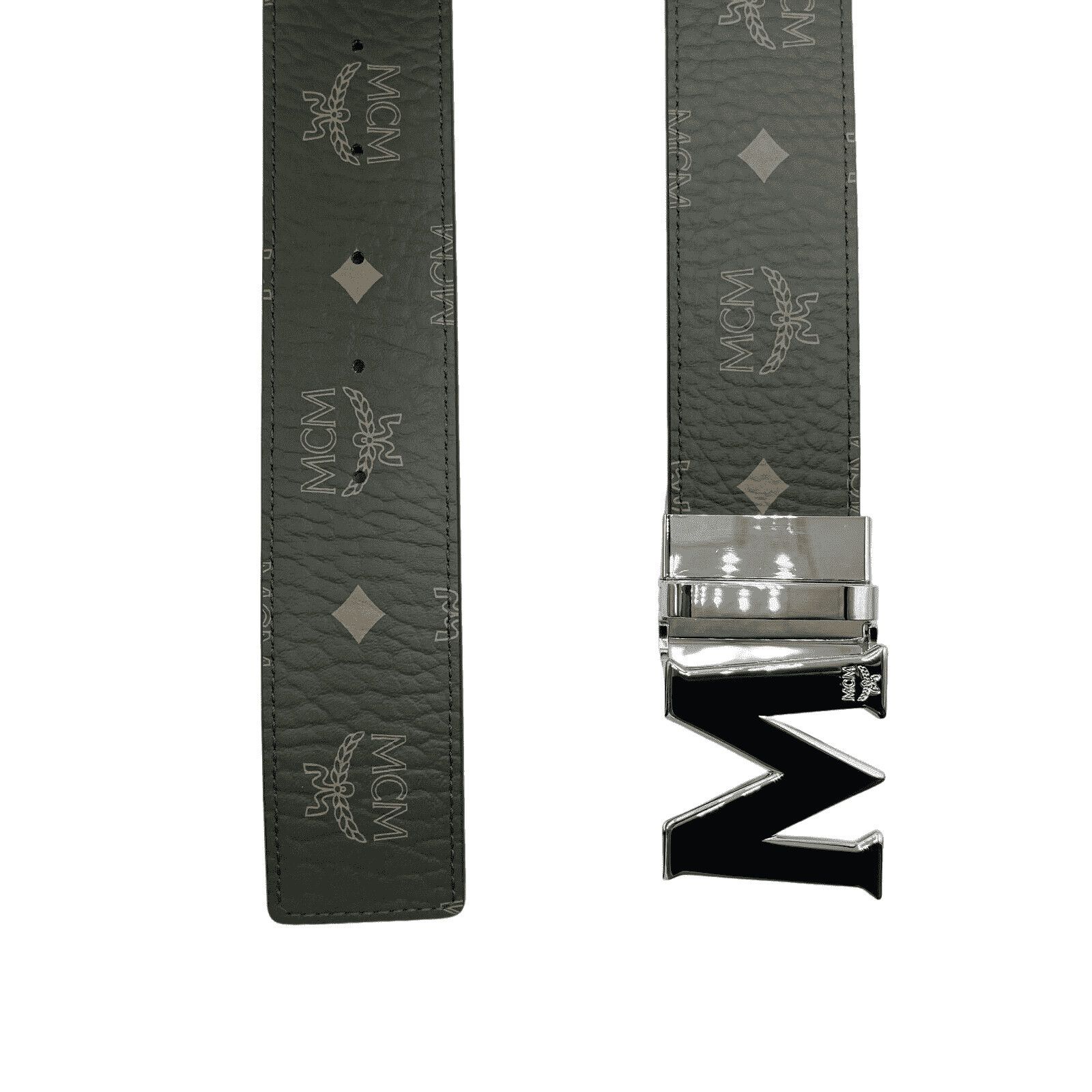 MCM Women's Sea Turtle Green Visetos Canvas M Buckle Reversible Size ONE SIZE - 3 Thumbnail