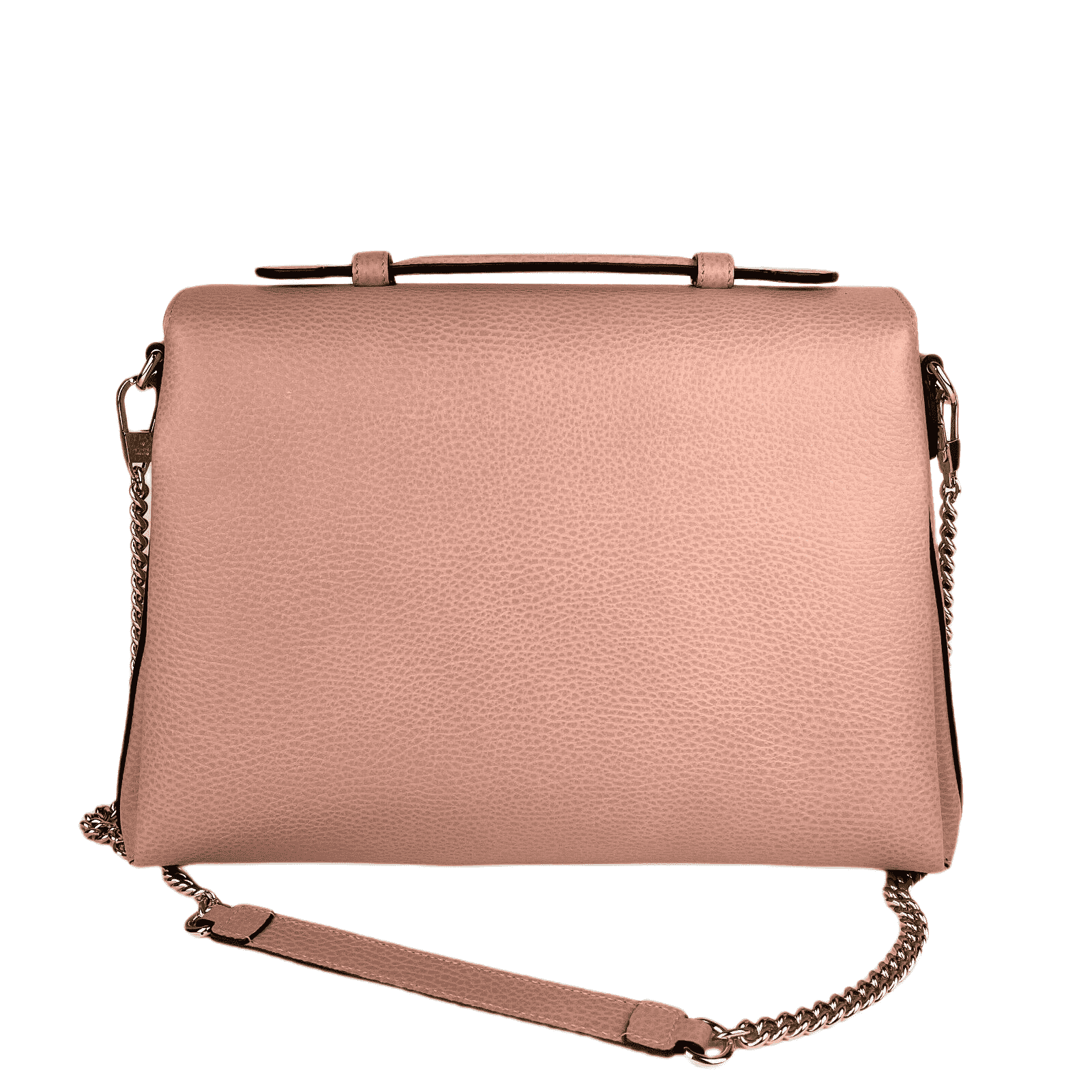 Powder Pink Leather Large Interlocking G Crossbody Chain
