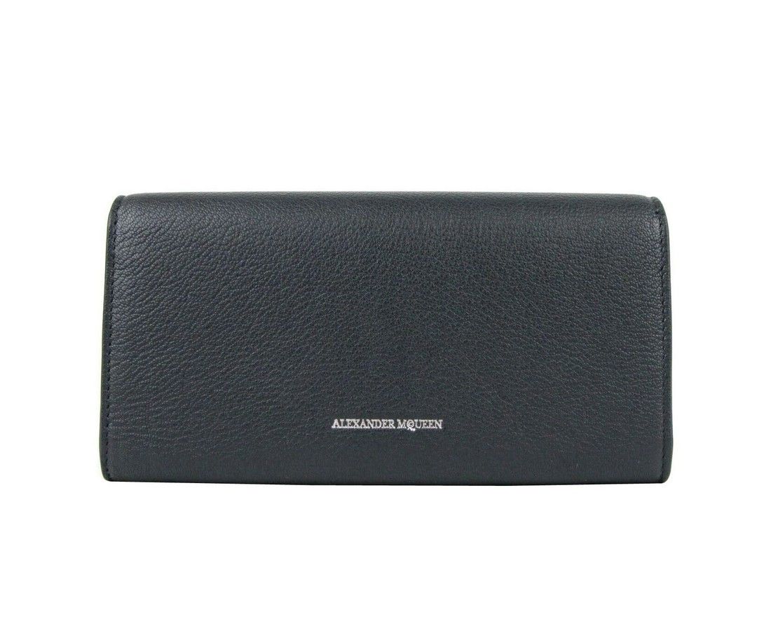 Alexander McQueen Women's Dark Blue Leather Continental Wallet Size ONE SIZE - 2 Thumbnail