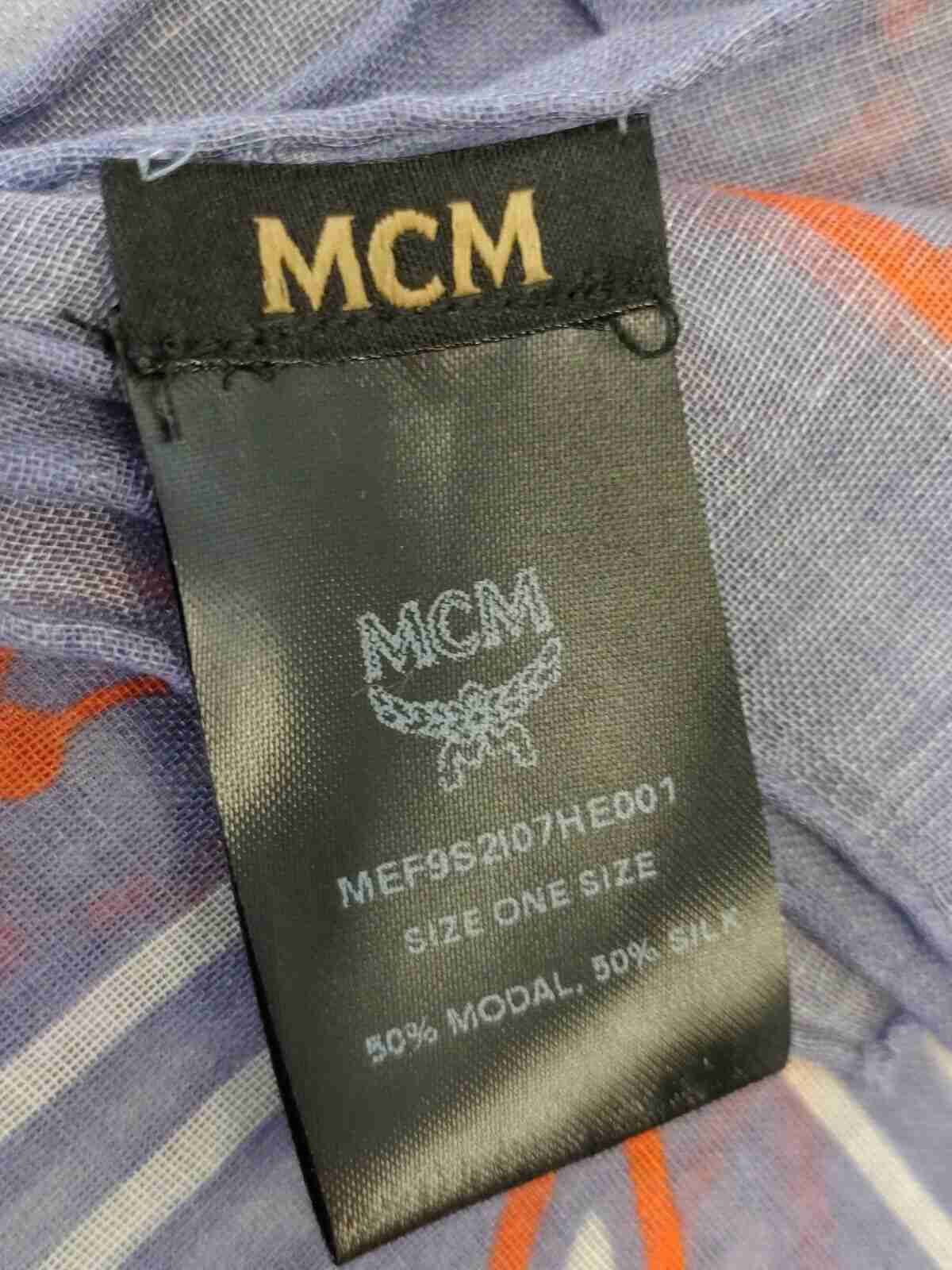 MCM Stonewash Modal/Silk Paisley Print Jacquard Scarf Size ONE SIZE - 4 Thumbnail