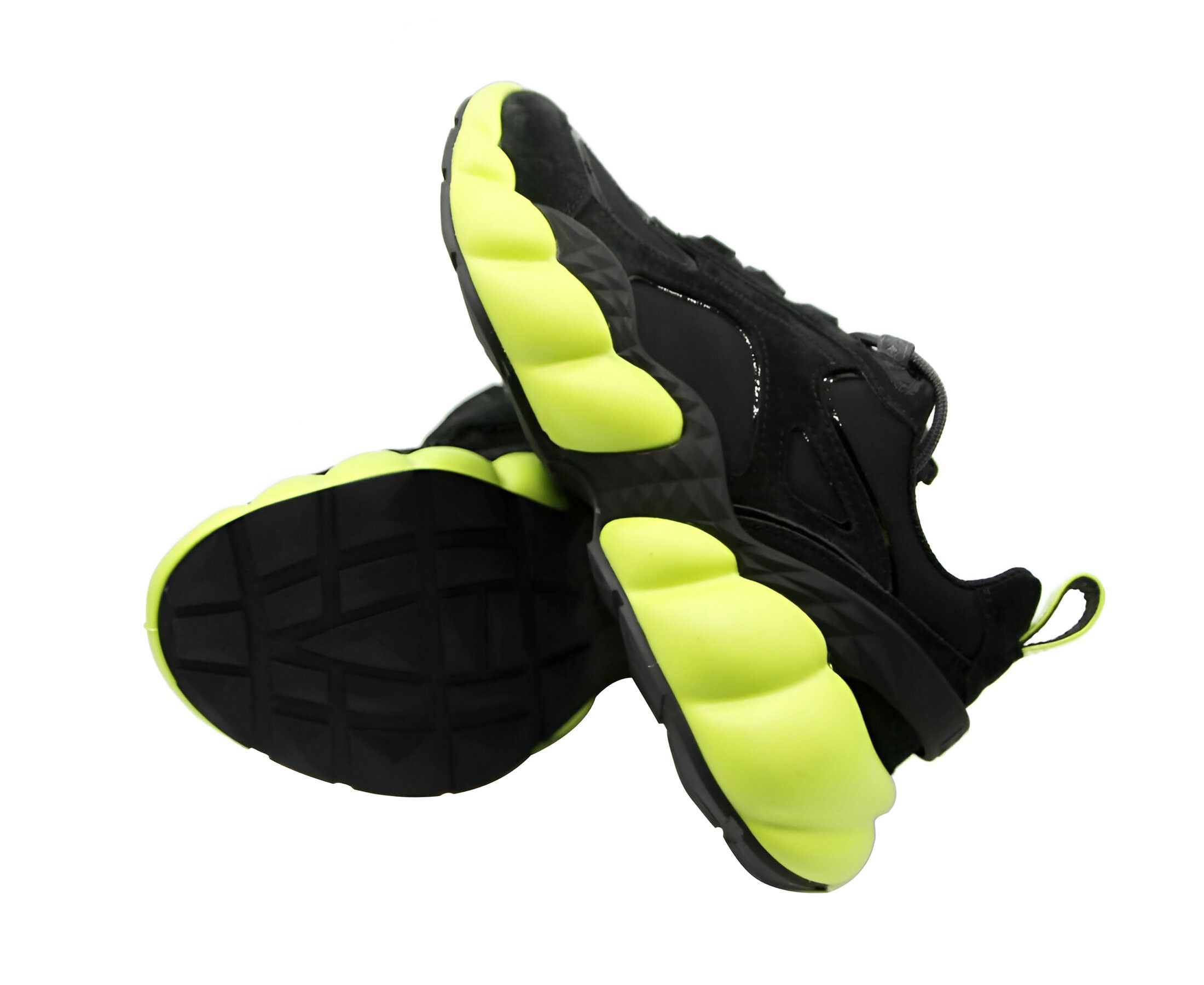 MCM Women's Black Luft Collection Suede Neon Green Trim Sneaker Size US 7 / IT 37 - 5 Thumbnail