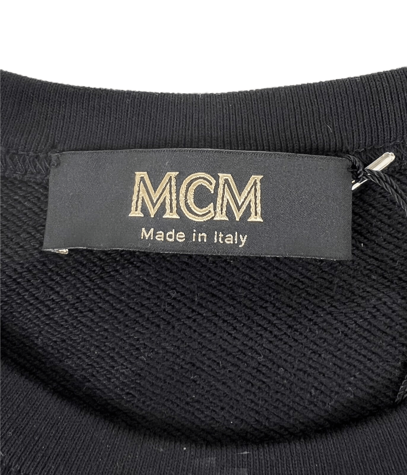 MCM Women's Black Cotton Pull Over Cropped Sequin Sweater S Size S / US 4 / IT 40 - 6 Thumbnail