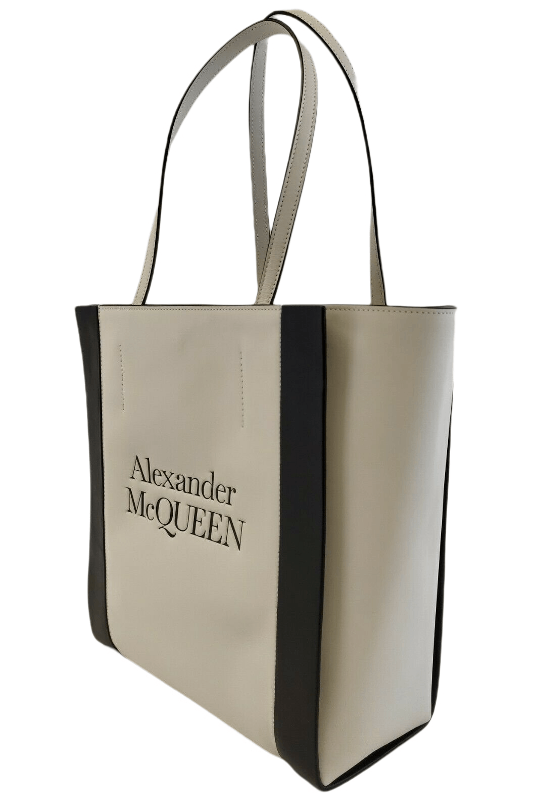 Alexander McQueen Ivory Leather Signature Logo Shopper Tote Size ONE SIZE - 4 Thumbnail
