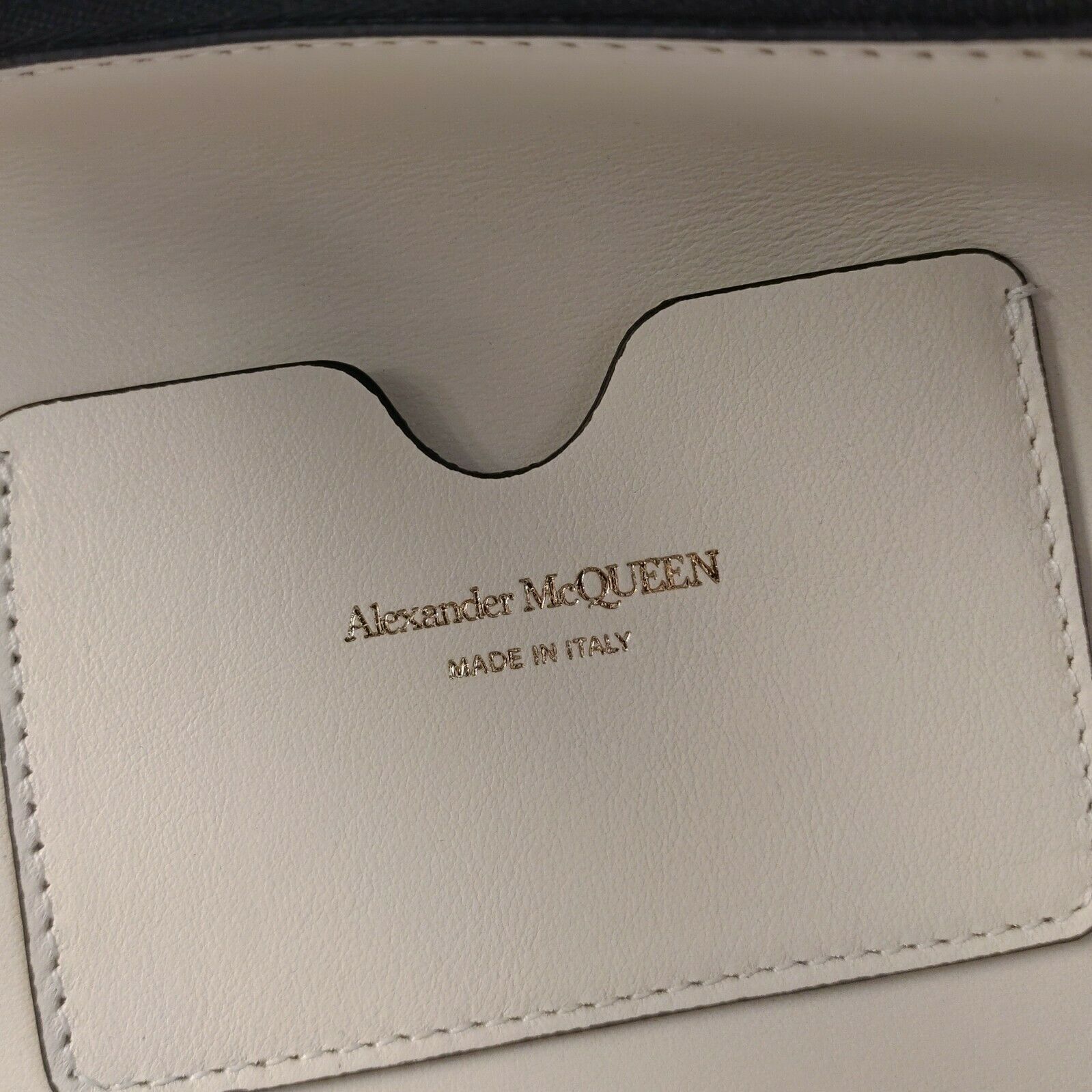 Alexander McQueen Ivory Leather Signature Logo Shopper Tote Size ONE SIZE - 8 Thumbnail