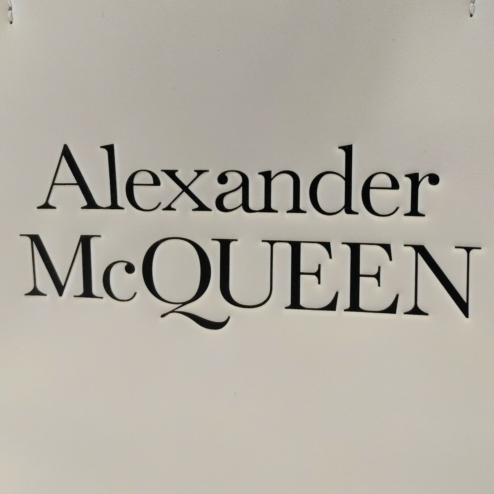 Alexander McQueen Ivory Leather Signature Logo Shopper Tote Size ONE SIZE - 2 Thumbnail