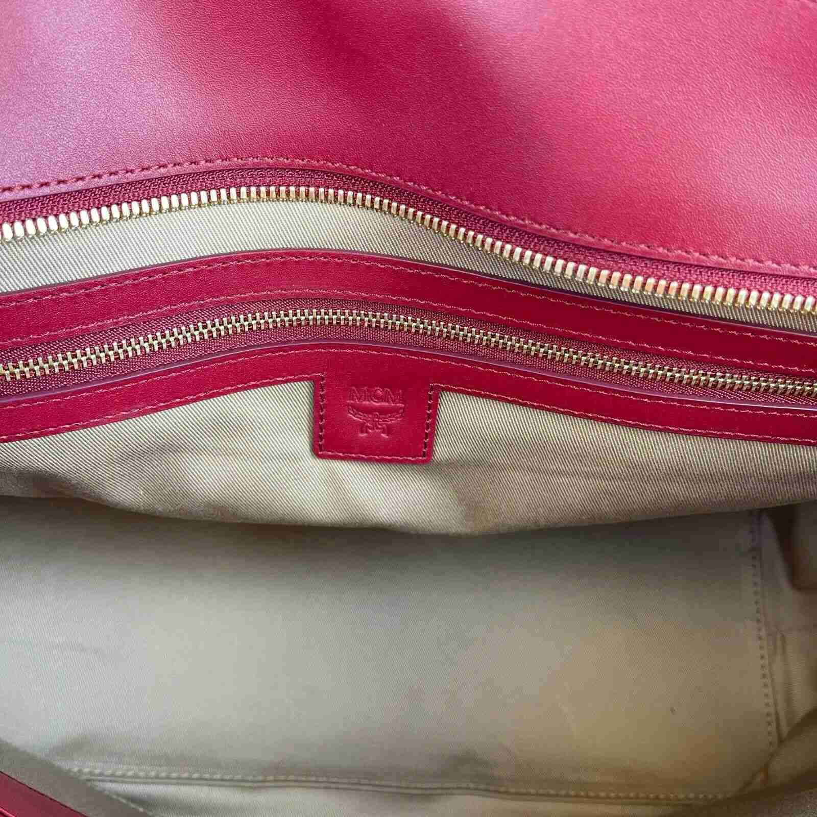 MCM Champagne Gold Monogram Visetos Canvas Medium Tote Bag Size ONE SIZE - 8 Thumbnail