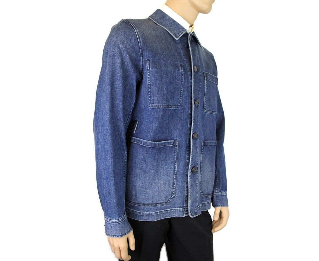 Burberry Men's Blue Denim Decorative Washed Trim Jacket (52 EU / 42 Size US L / EU 52-54 / 3 - 3 Thumbnail