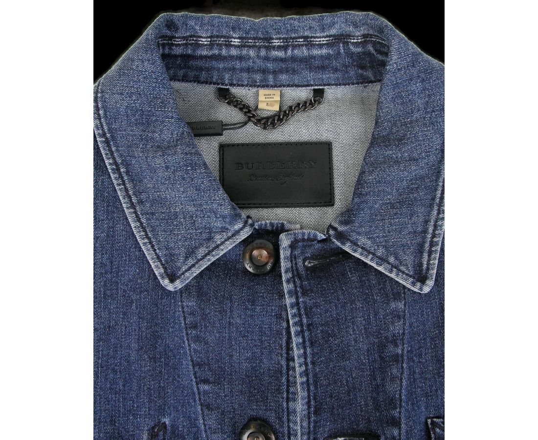 Burberry Men's Blue Denim Decorative Washed Trim Jacket (52 EU / 42 Size US L / EU 52-54 / 3 - 5 Thumbnail