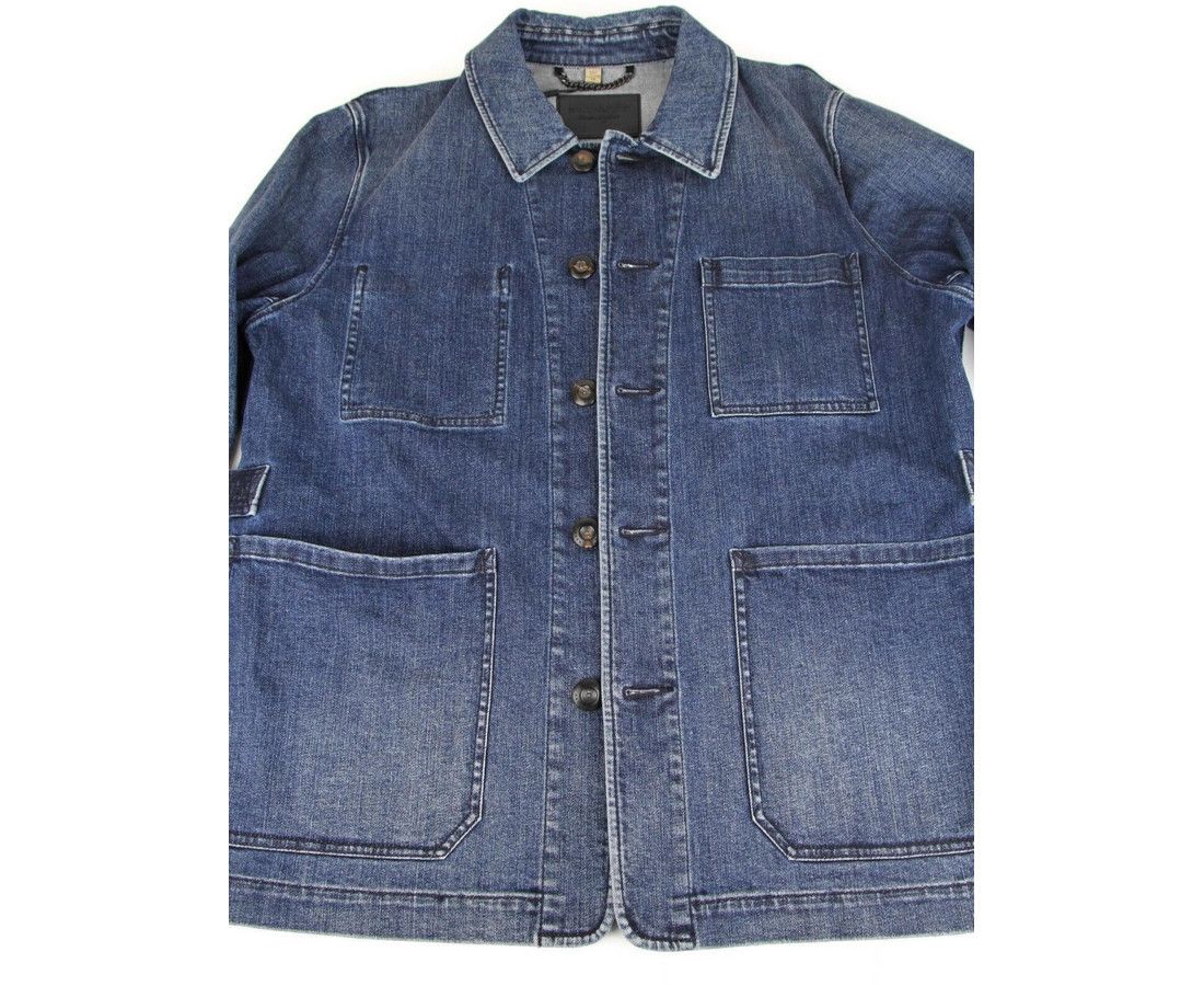 Burberry Men's Blue Denim Decorative Washed Trim Jacket (52 EU / 42 Size US L / EU 52-54 / 3 - 6 Thumbnail