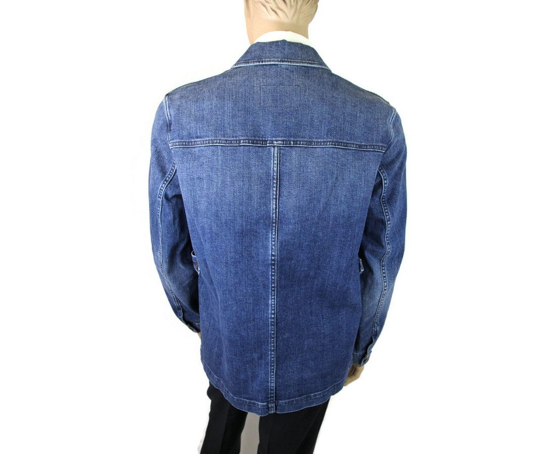 Burberry Men's Blue Denim Decorative Washed Trim Jacket (52 EU / 42 Size US L / EU 52-54 / 3 - 4 Thumbnail