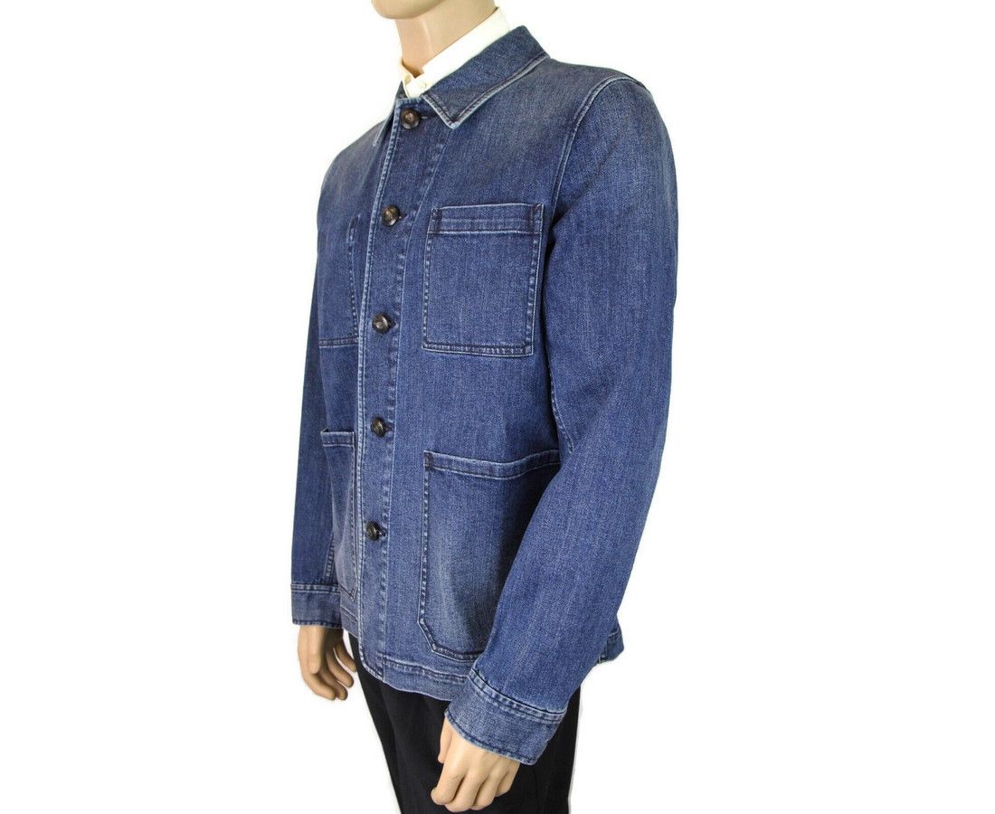 Burberry Men's Blue Denim Decorative Washed Trim Jacket (52 EU / 42 Size US L / EU 52-54 / 3 - 2 Thumbnail