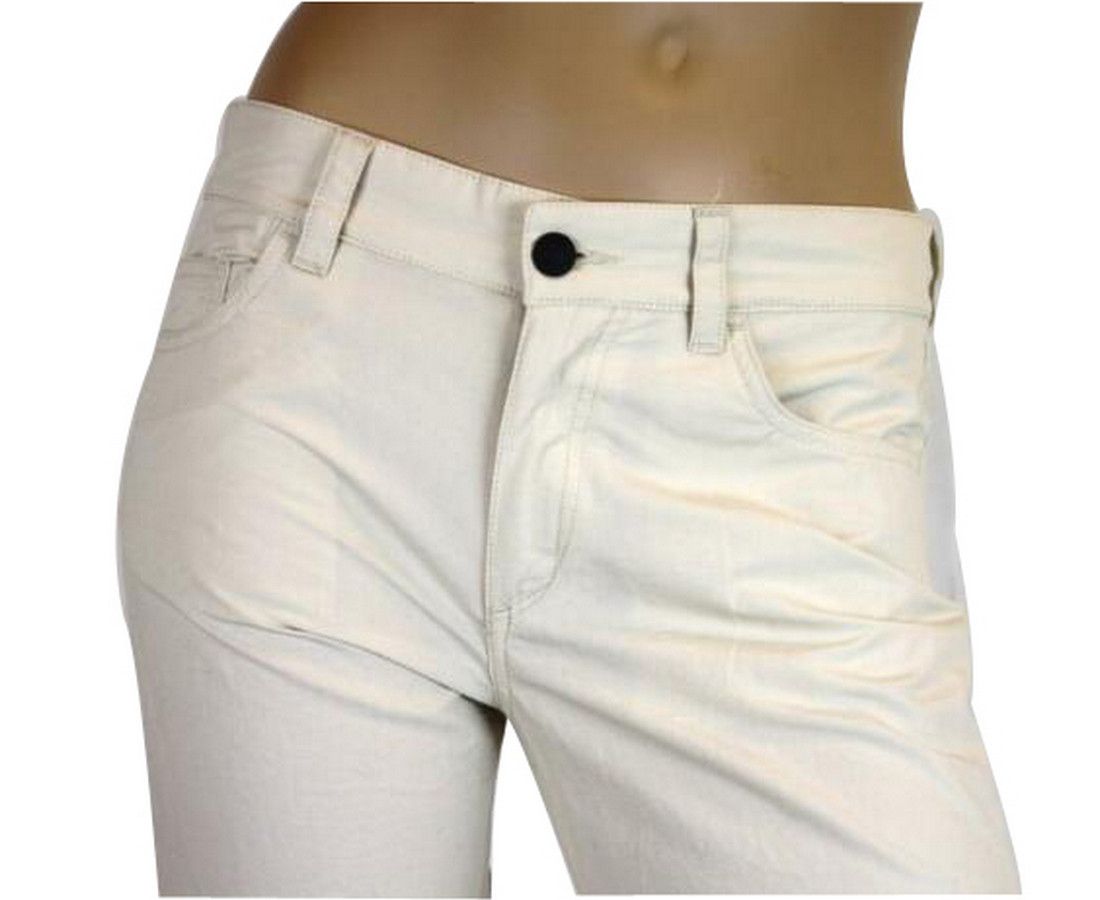 Bottega Veneta Women's Front Button Beige Cotton Flax Pants (38) Size 38" / US 16 / IT 52 - 5 Thumbnail