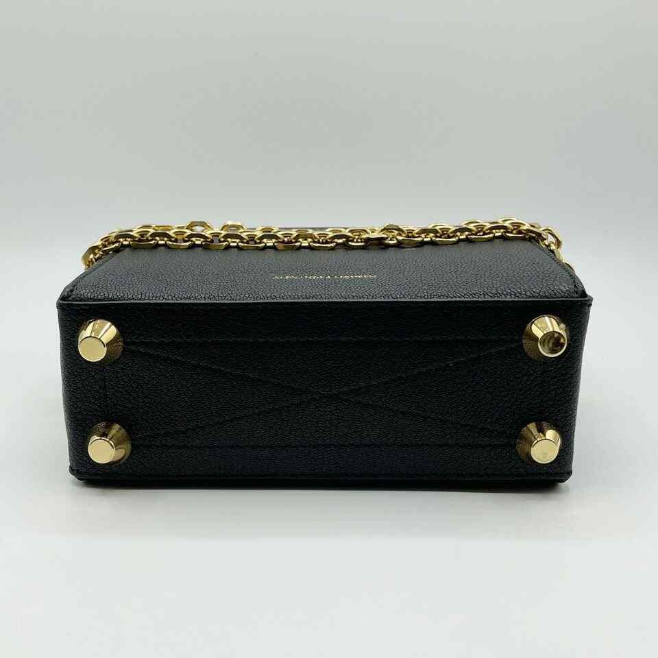 Alexander McQueen Black Leather Box 19 Bag w/Gold Hardware Size ONE SIZE - 6 Thumbnail