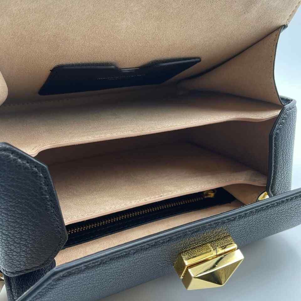 Alexander McQueen Black Leather Box 19 Bag w/Gold Hardware Size ONE SIZE - 9 Thumbnail