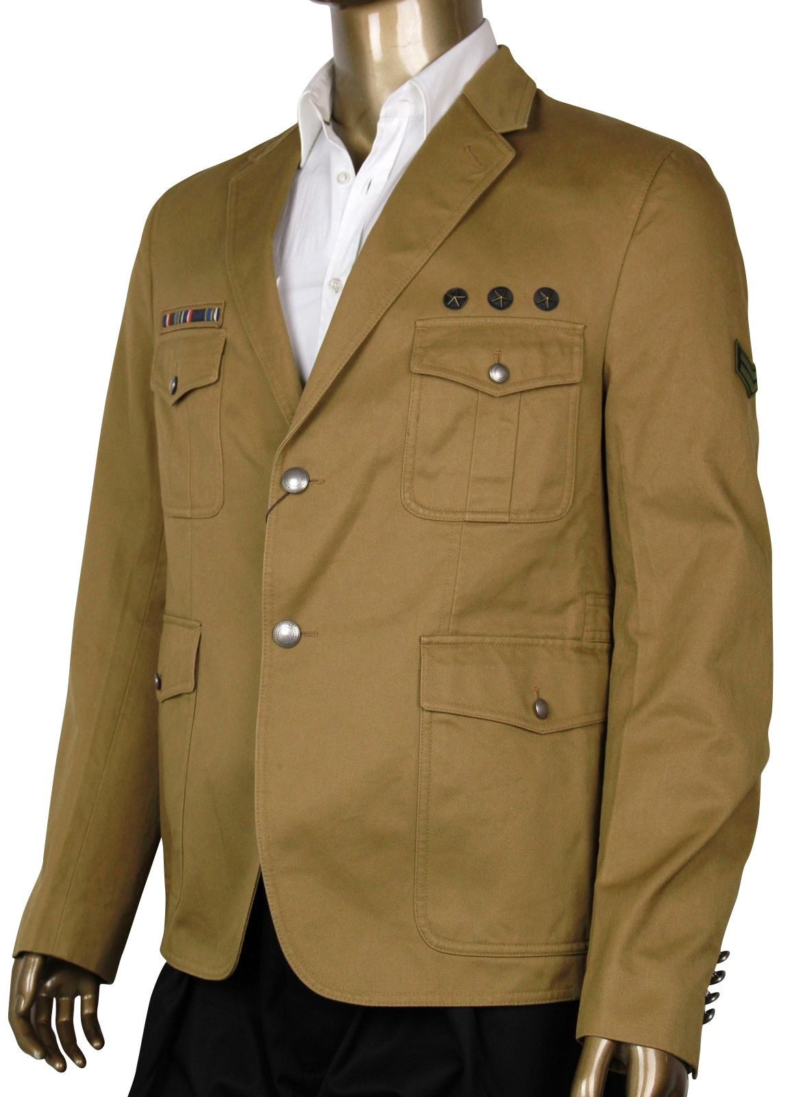Gucci Men's Light Brown Cotton Jacket (G 52 / US 42) Size US L / EU 52-54 / 3 - 3 Thumbnail