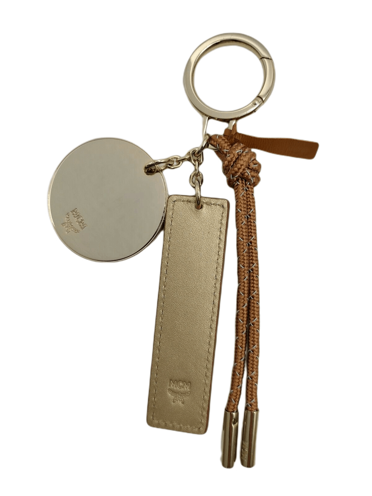 MCM Berlin Gold Visetos Logo Disco Ball Charm Key-chain Size ONE SIZE - 2 Thumbnail