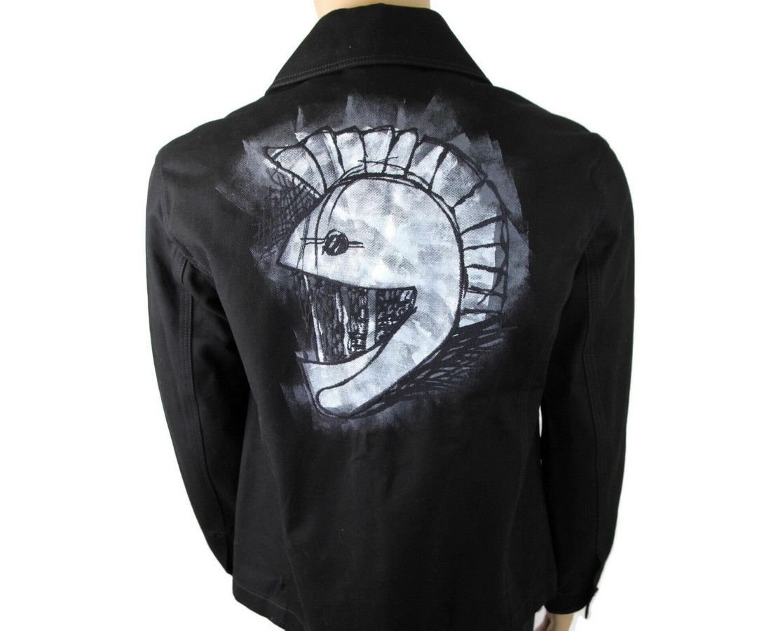 Burberry Men's Black Canvas Mohawk Face Paint Jacket (46 EU / 36 US) Size US S / EU 44-46 / 1 - 4 Thumbnail