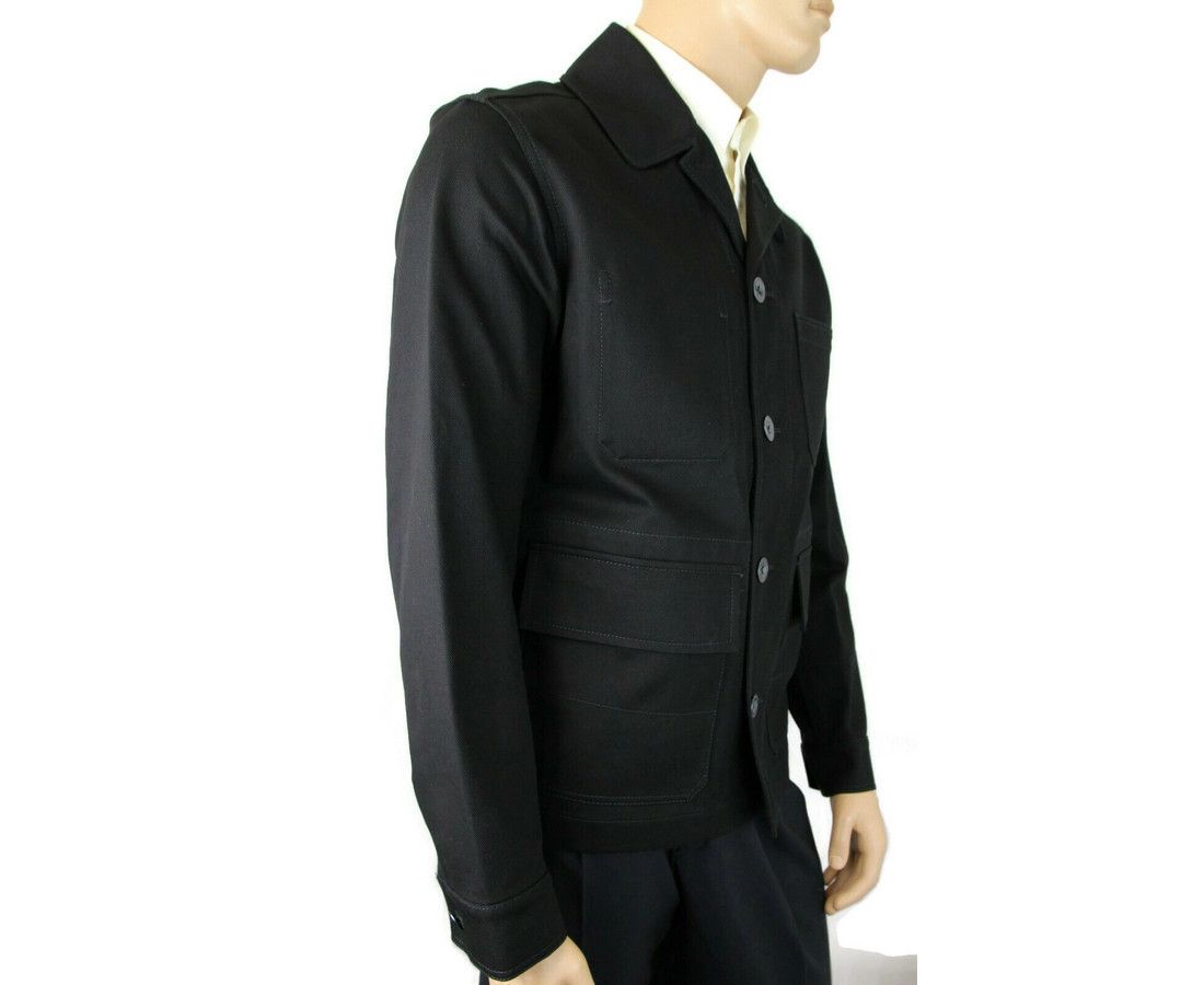 Burberry Men's Black Canvas Mohawk Face Paint Jacket (46 EU / 36 US) Size US S / EU 44-46 / 1 - 3 Thumbnail