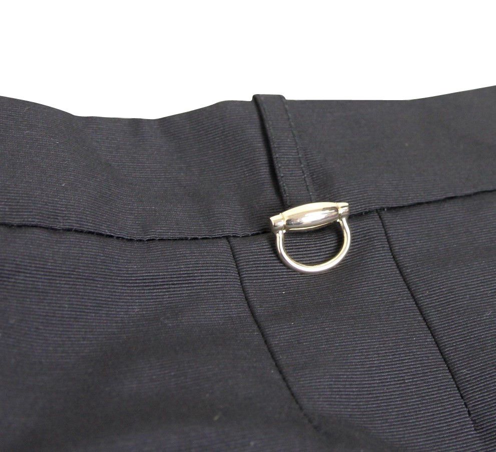 Gucci Women's Pencil Black Polyester Cotton Skirt With Horsebit Size 28" / US 6 / IT 42 - 3 Thumbnail