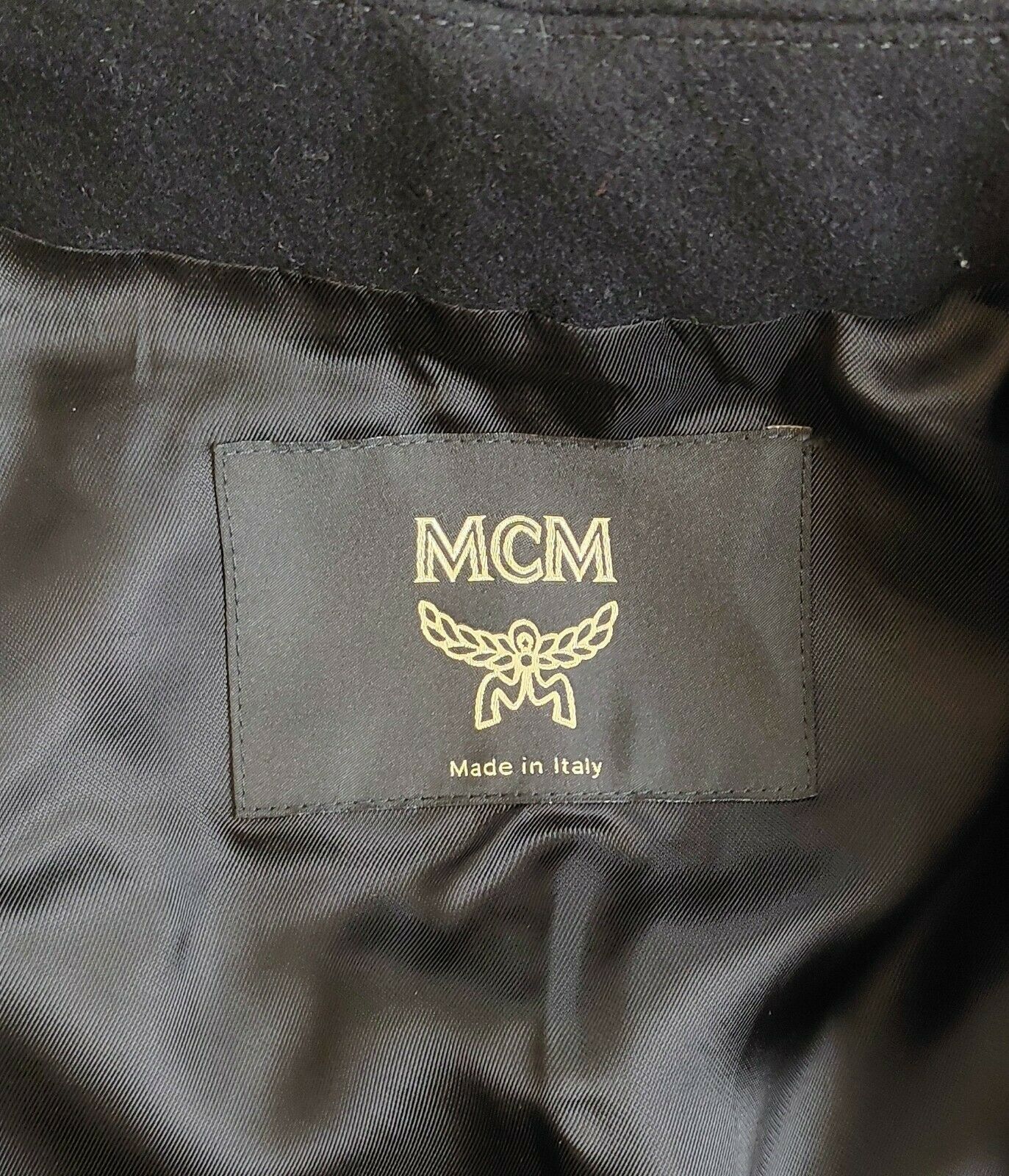 MCM Women's Black Wool/ Olive Green Quilted Nylon Long Coat Size ONE SIZE - 6 Thumbnail
