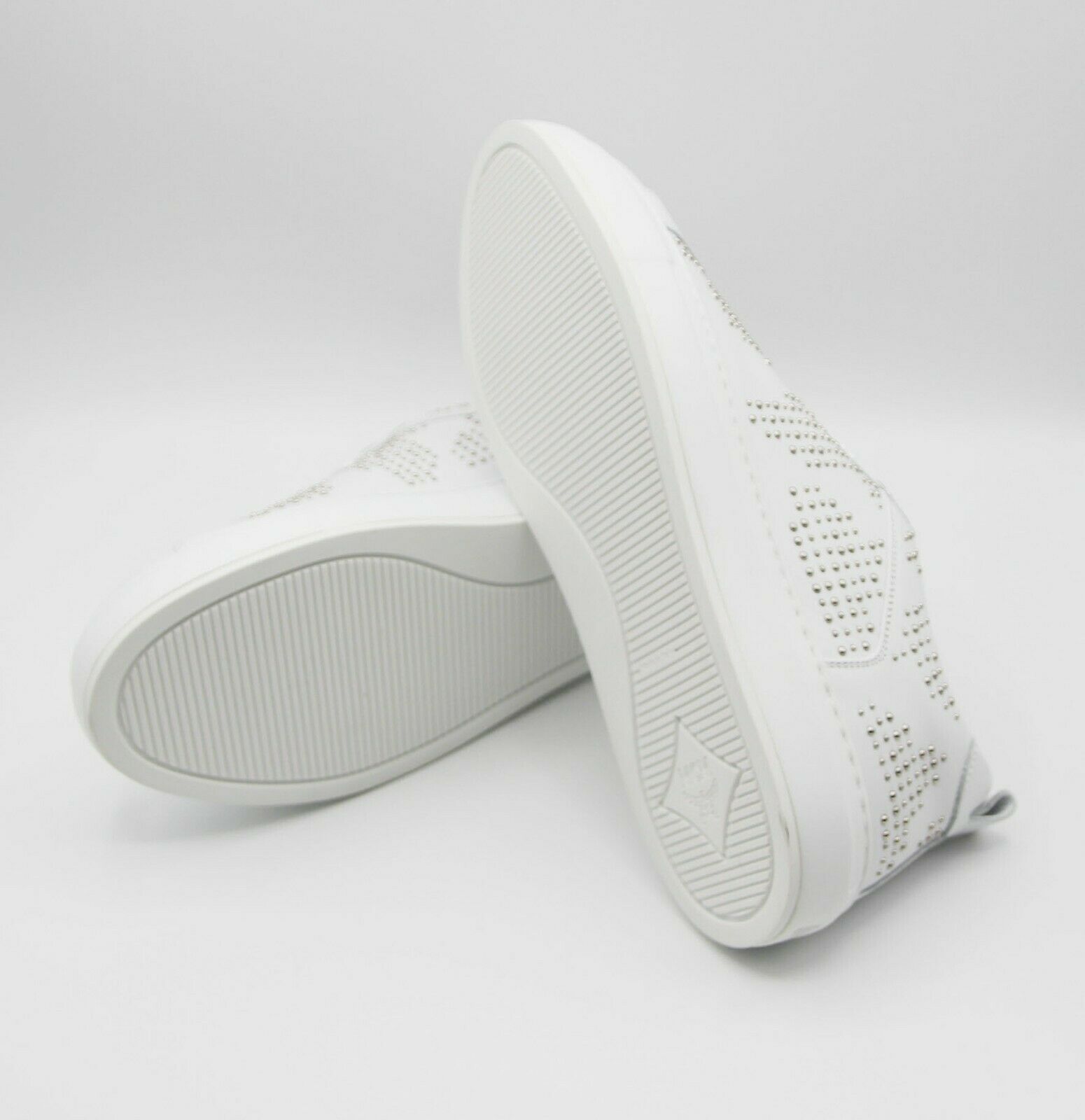 MCM Women's White Leather Silver Studded Sneaker (37 / US 7) Size US 7 / IT 37 - 6 Thumbnail