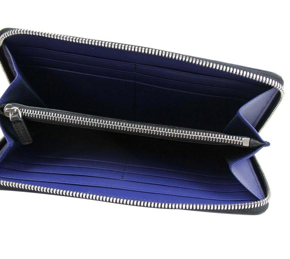 MCM Men's Navy Leather With Logo Large Zipped Wallet Size ONE SIZE - 4 Thumbnail
