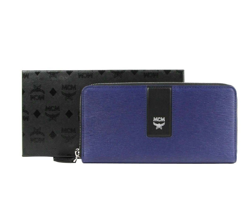 MCM Men's Navy Leather With Logo Large Zipped Wallet Size ONE SIZE - 5 Thumbnail