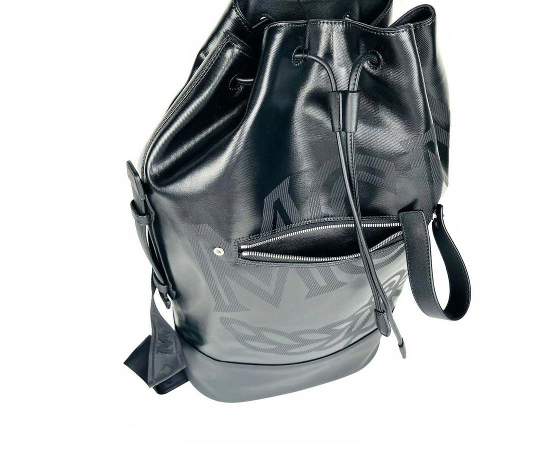 MCM Men's Black Tivitat Coated Canvas Large Drawstring Sling Size ONE SIZE - 7 Thumbnail
