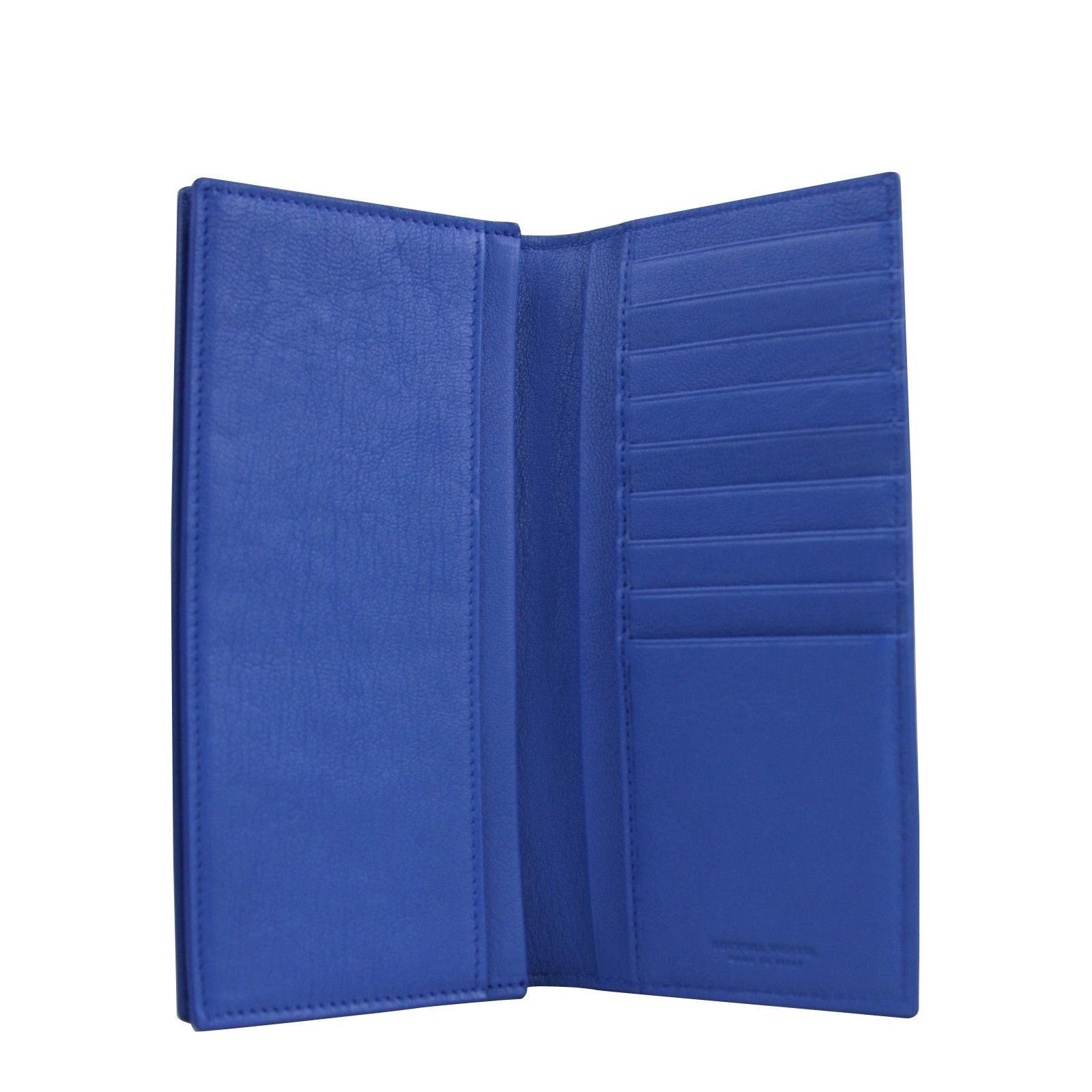 Bottega Veneta Men's Intercciaco Blue Leather Woven Long Bifold Wallet Size ONE SIZE - 9 Thumbnail