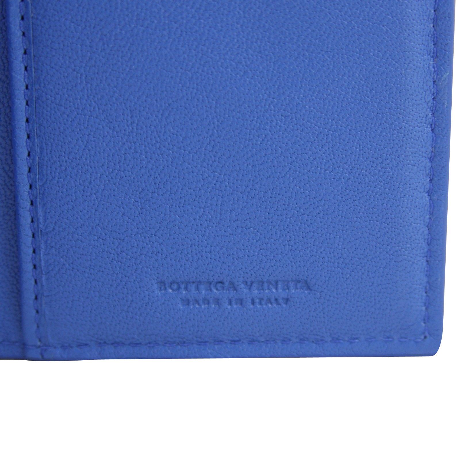 Bottega Veneta Men's Intercciaco Blue Leather Woven Long Bifold Wallet Size ONE SIZE - 10 Thumbnail