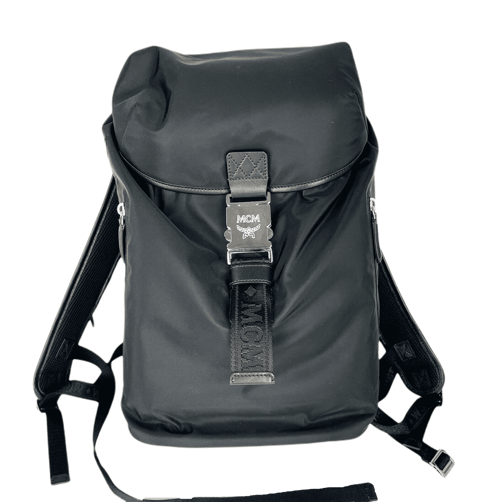 MCM Women's Black Nylon Luft Hoodie Backpack with Detachable Size ONE SIZE - 2 Thumbnail