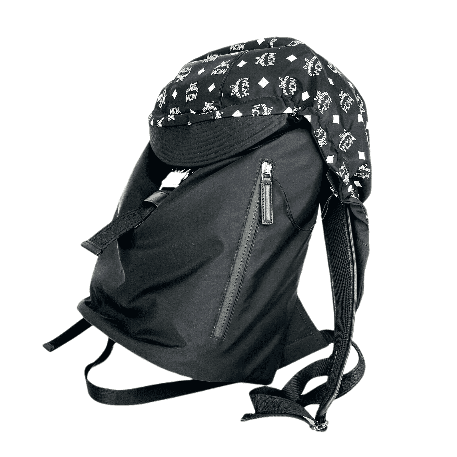 MCM Women's Black Nylon Luft Hoodie Backpack with Detachable Size ONE SIZE - 6 Thumbnail