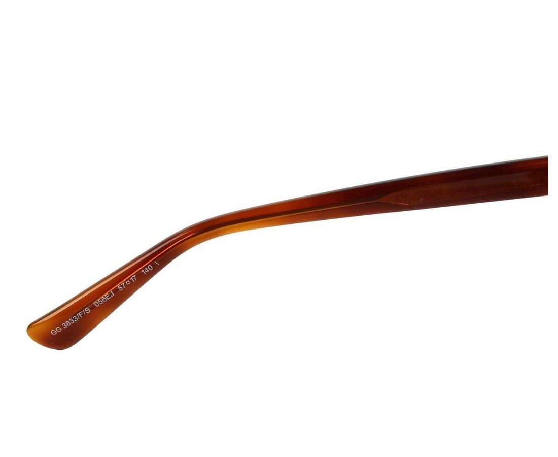 Gucci Women's Brown Mustard Acetate Round Sunglasses Size ONE SIZE - 7 Thumbnail