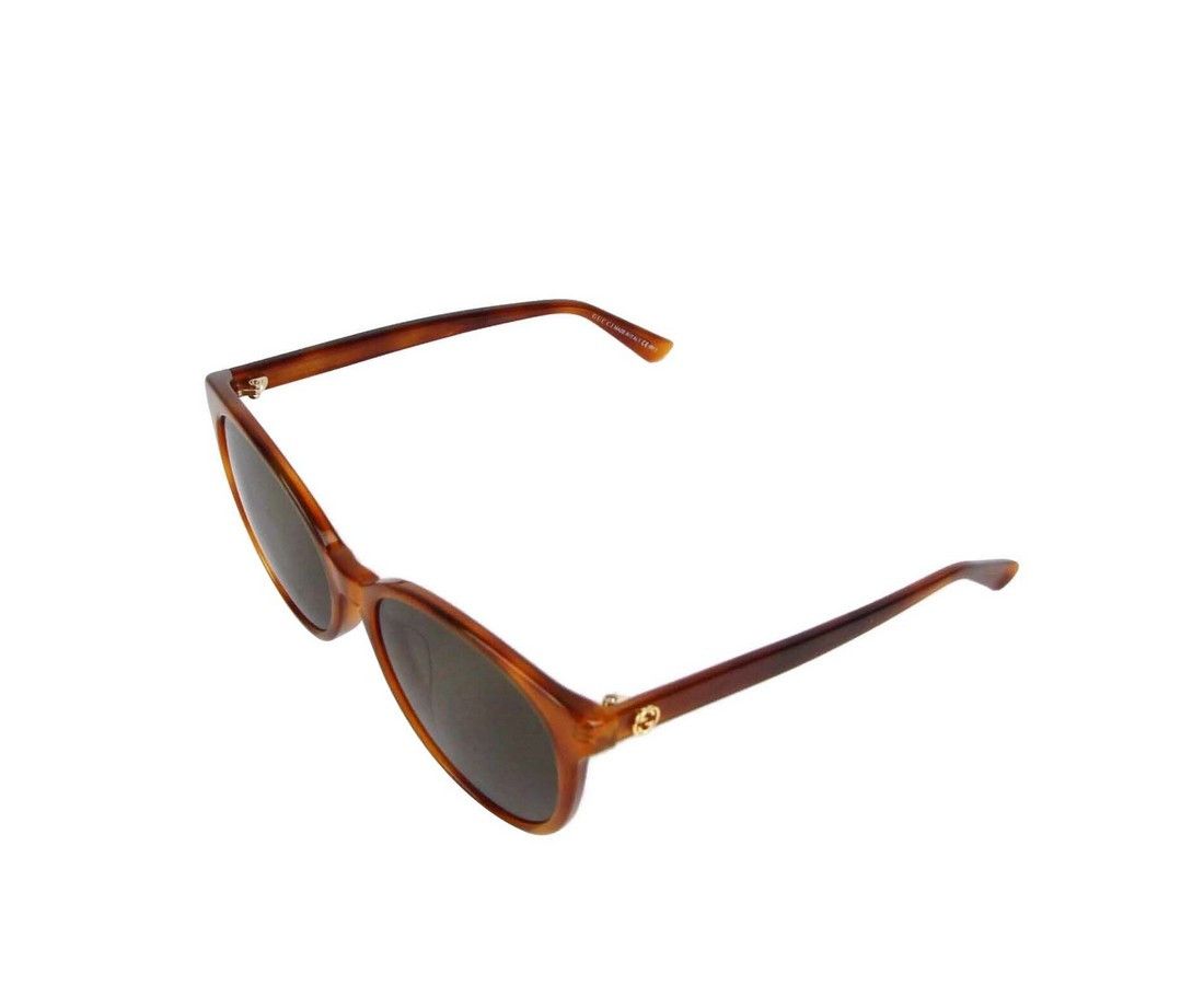 Gucci Women's Brown Mustard Acetate Round Sunglasses Size ONE SIZE - 3 Thumbnail