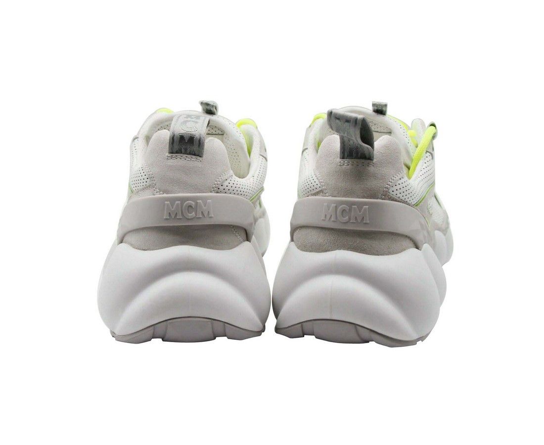MCM Men's Grey / White Luft Collection Leather Low Top Sneaker Size US 8 / EU 41 - 5 Thumbnail