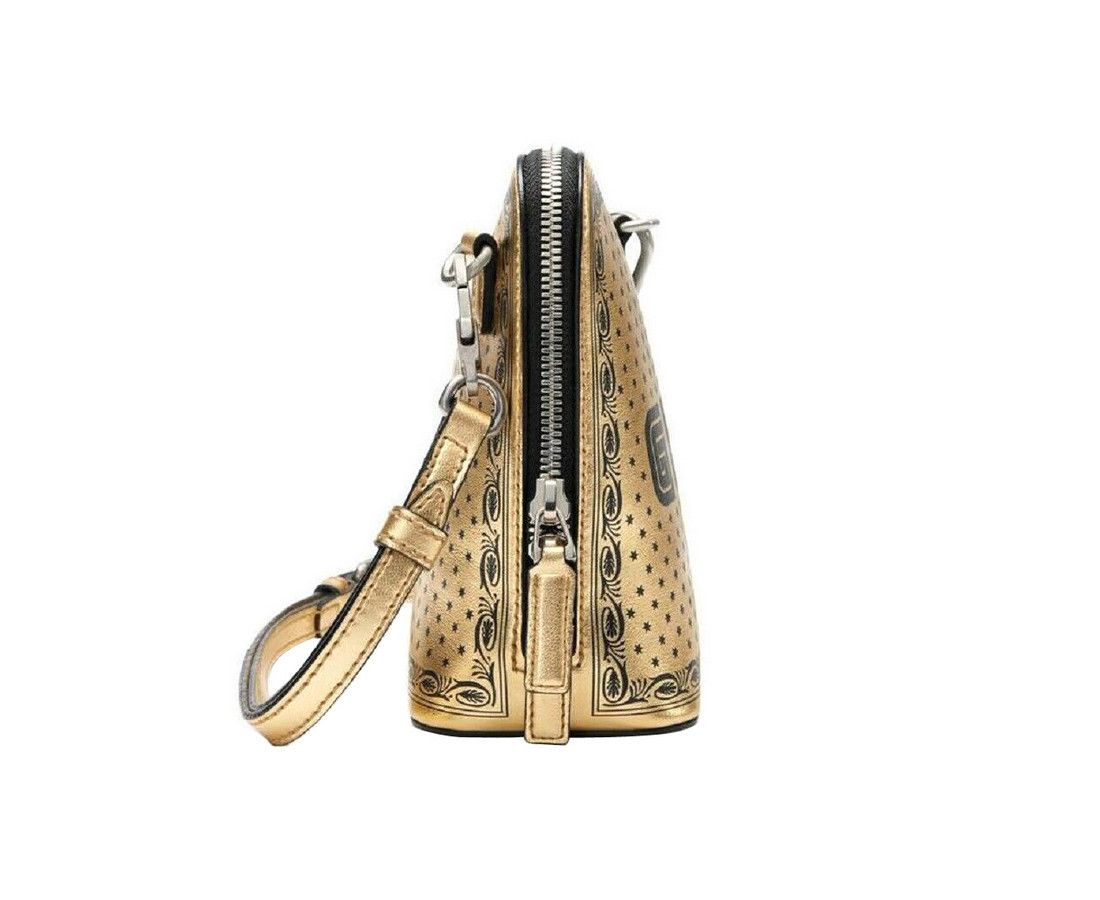 Gucci Women's Gold Guccy Sega Script Dome Mini Crossbody Bag Size ONE SIZE - 4 Thumbnail