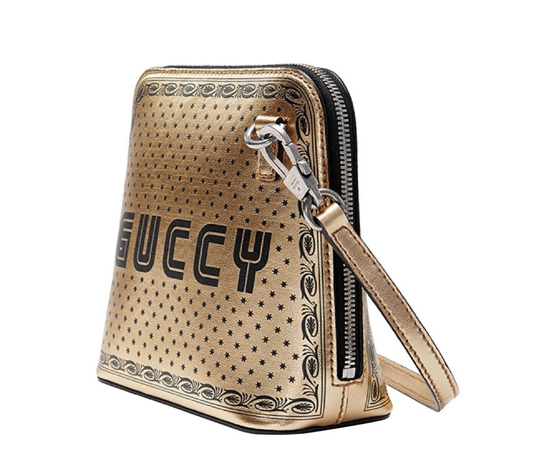 Gucci Women's Gold Guccy Sega Script Dome Mini Crossbody Bag Size ONE SIZE - 3 Thumbnail