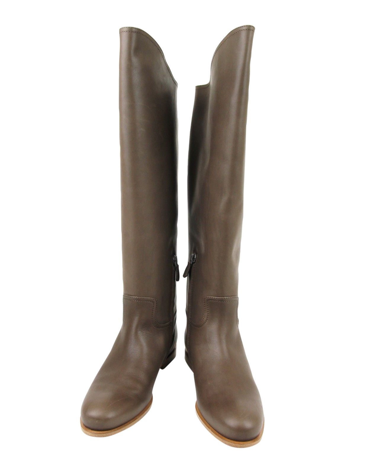 Bottega Veneta Women's Brown Leather Tall Boots(40 EU / 10 US) Size US 10 / IT 40 - 2 Thumbnail
