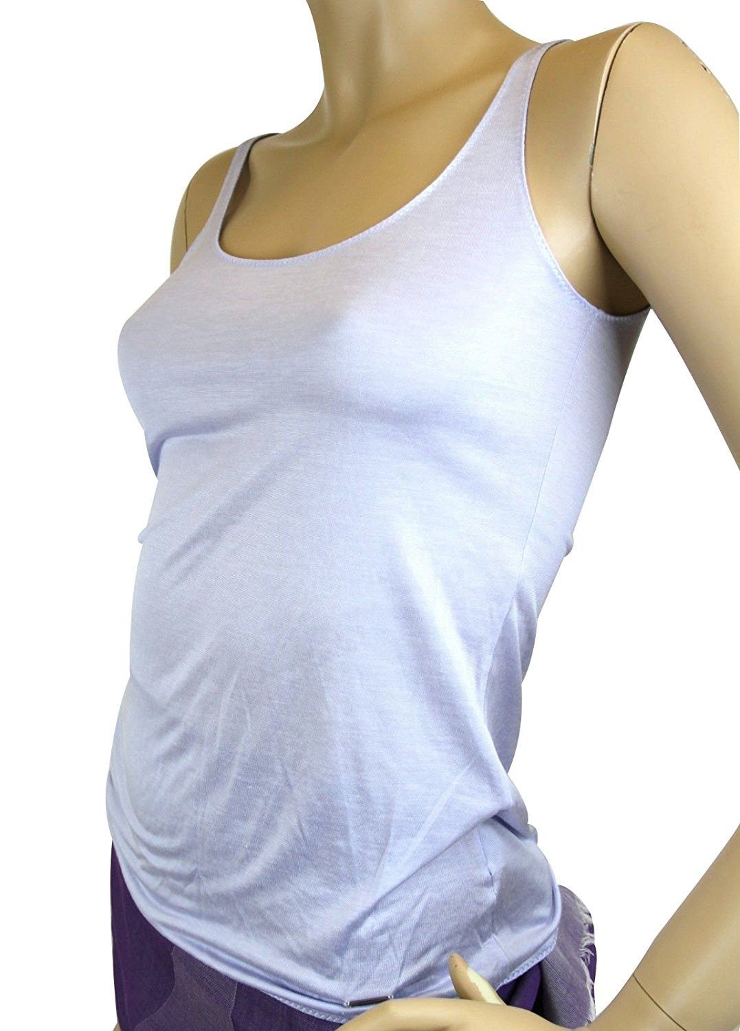 Gucci Women's Lilac Rayon Medium Logo Tank Top Size M / US 6-8 / IT 42-44 - 3 Thumbnail