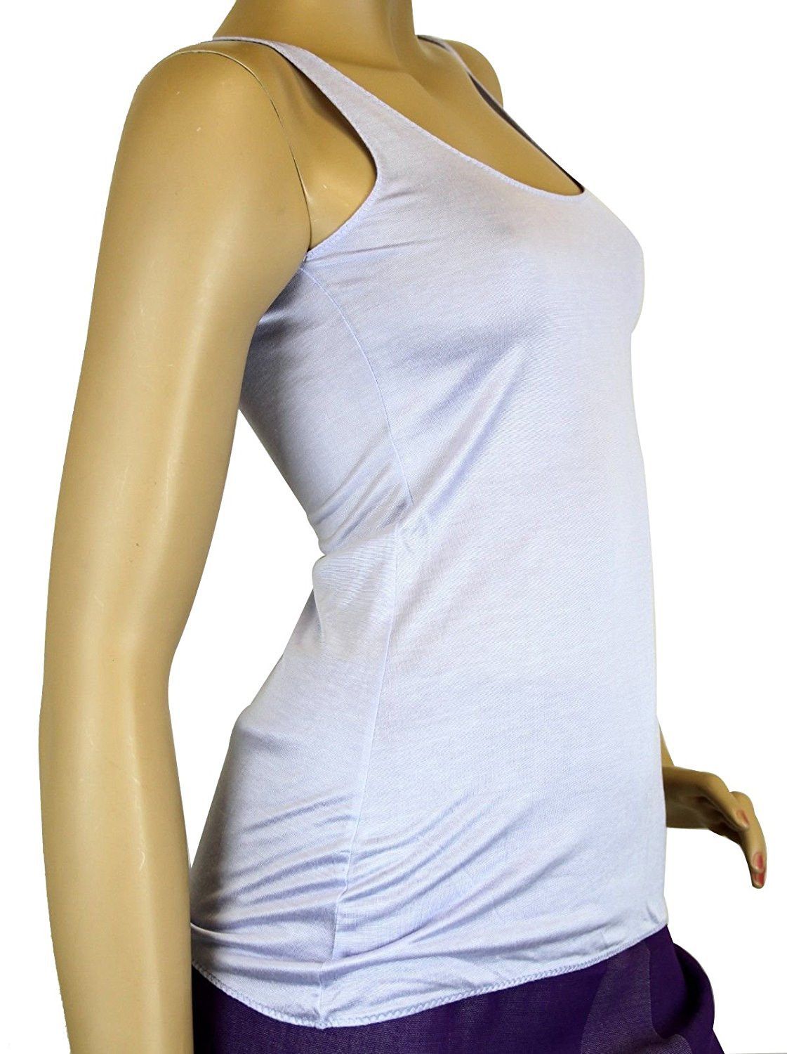 Gucci Women's Lilac Rayon Medium Logo Tank Top Size M / US 6-8 / IT 42-44 - 2 Thumbnail