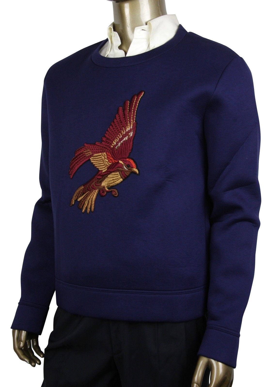 Gucci Men's Double Viscose Navy Blue Rayon Jersey Sweatshirt Size US XXL / EU 58 / 5 - 3 Thumbnail