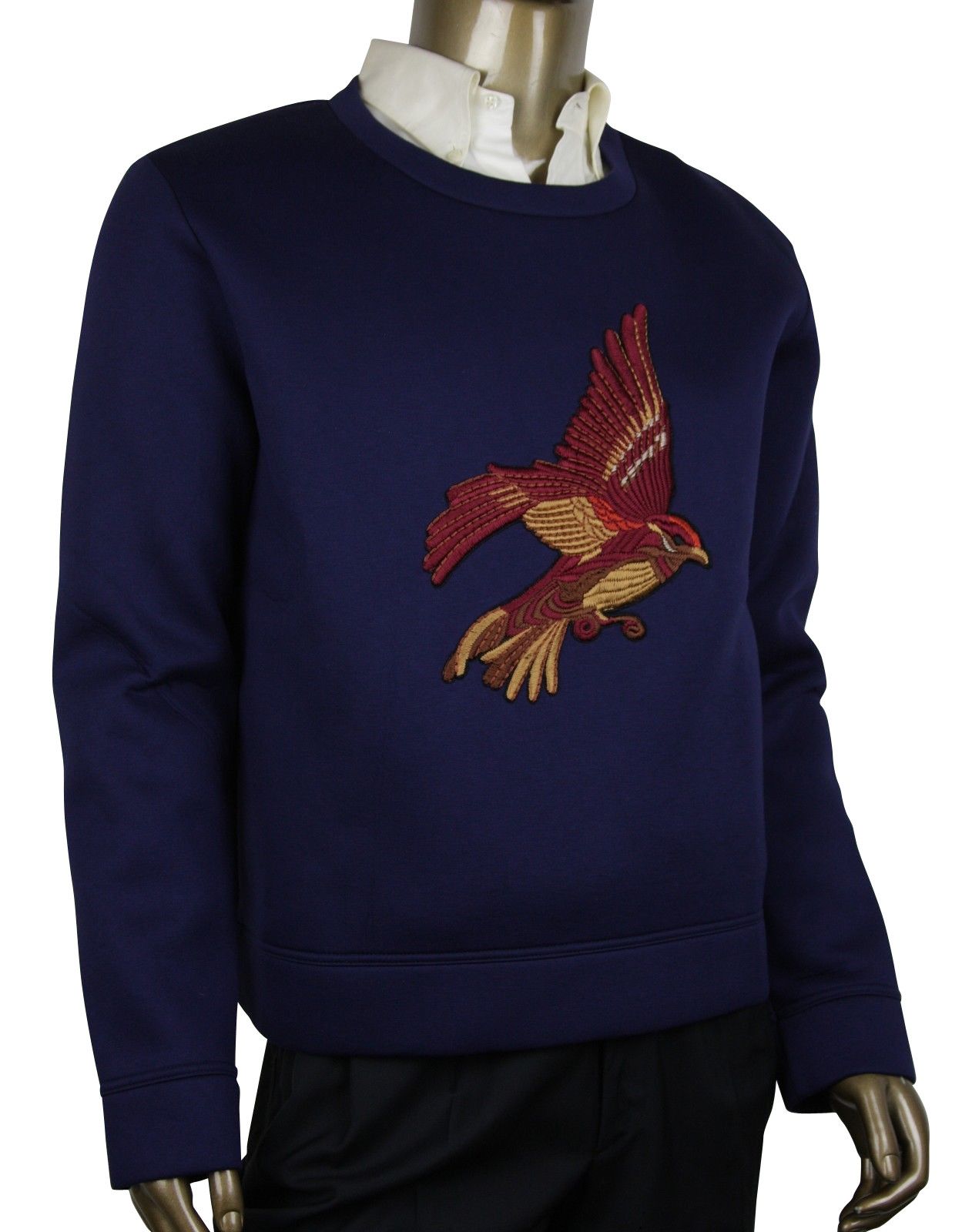 Gucci Men's Double Viscose Navy Blue Rayon Jersey Sweatshirt Size US XXL / EU 58 / 5 - 2 Thumbnail