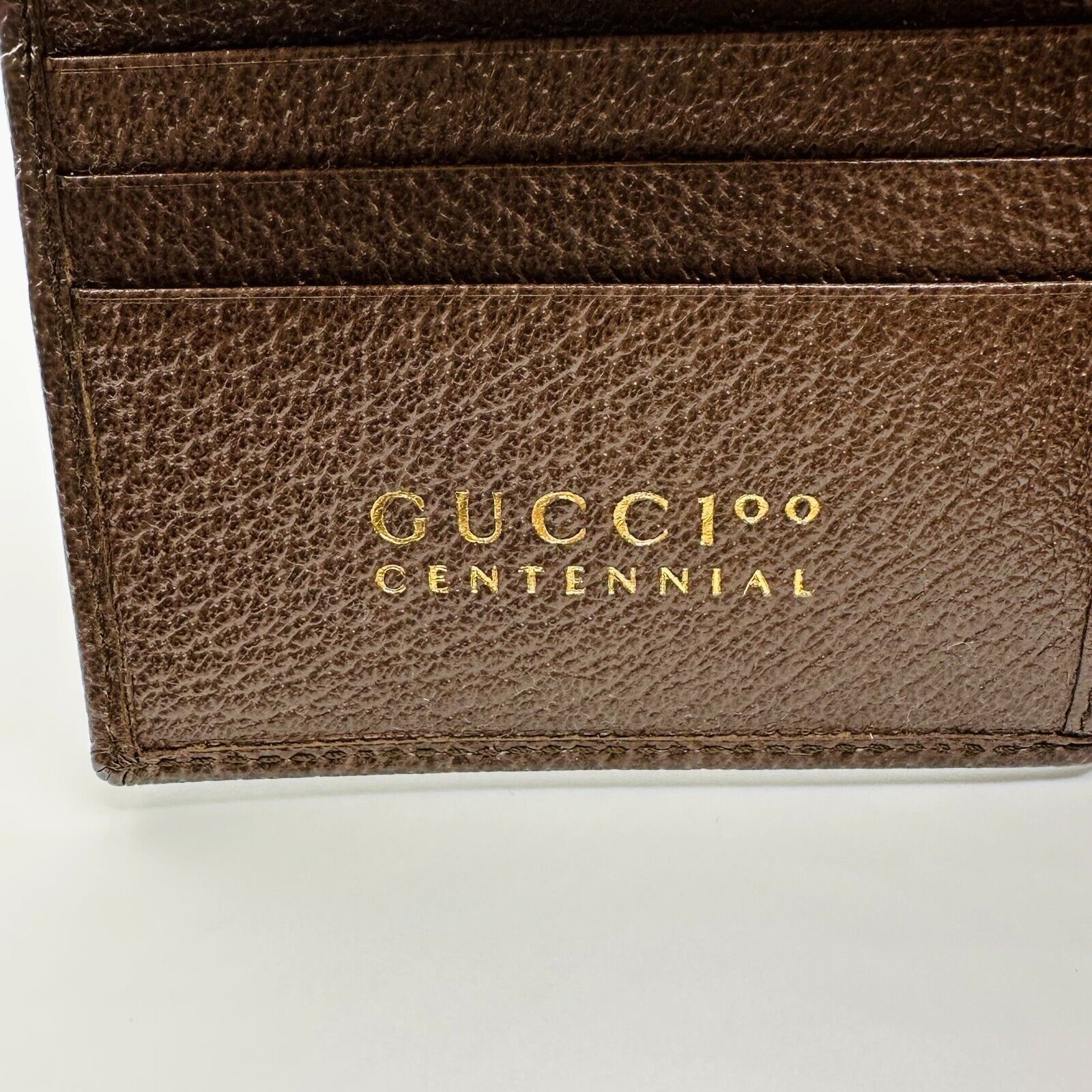 Gucci 100 Centennial Men's Brown Leather Bifold Wallet Size ONE SIZE - 6 Thumbnail