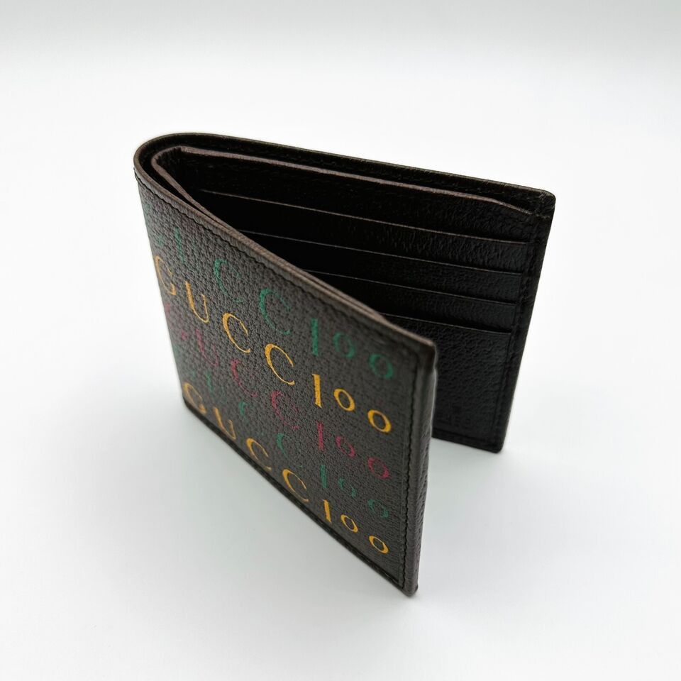 Gucci 100 Centennial Men's Brown Leather Bifold Wallet Size ONE SIZE - 4 Thumbnail