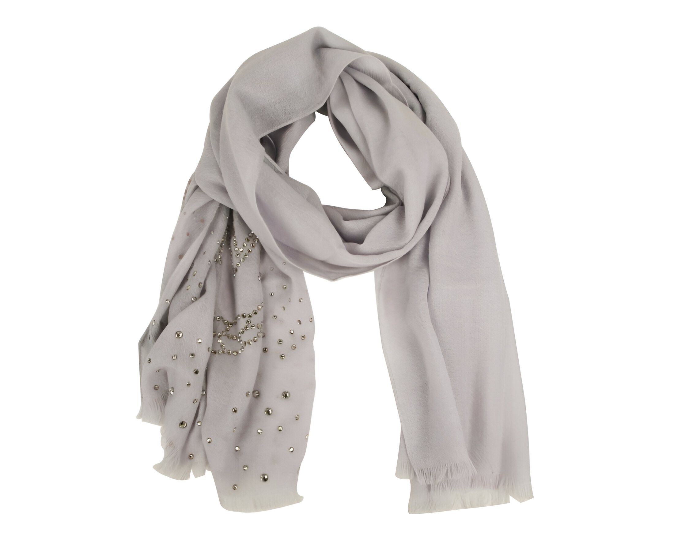 MCM Women's Grey Dawn Cashmere With Swarovski Crystal Logo Size ONE SIZE - 2 Thumbnail