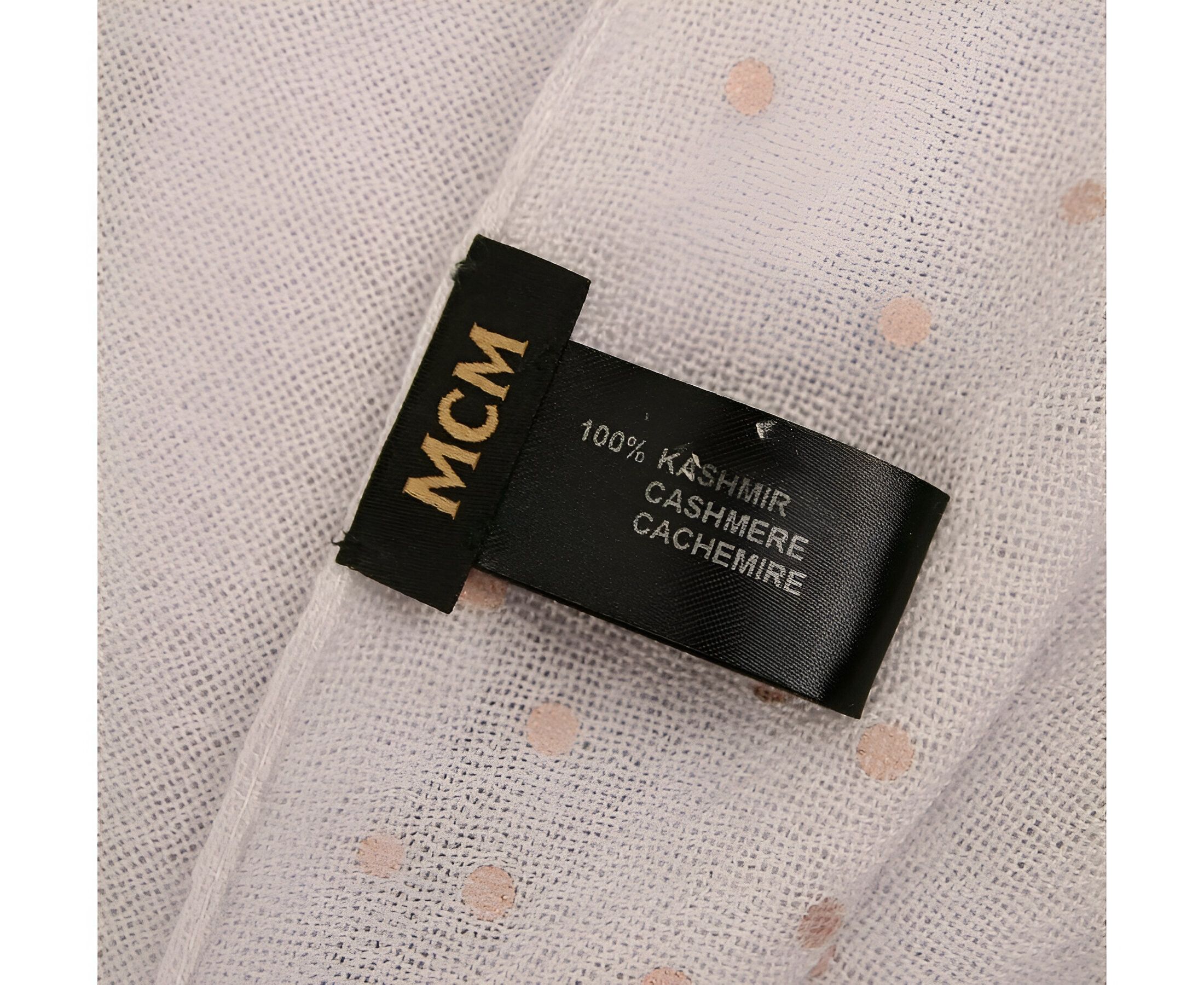 MCM Women's Grey Dawn Cashmere With Swarovski Crystal Logo Size ONE SIZE - 3 Thumbnail