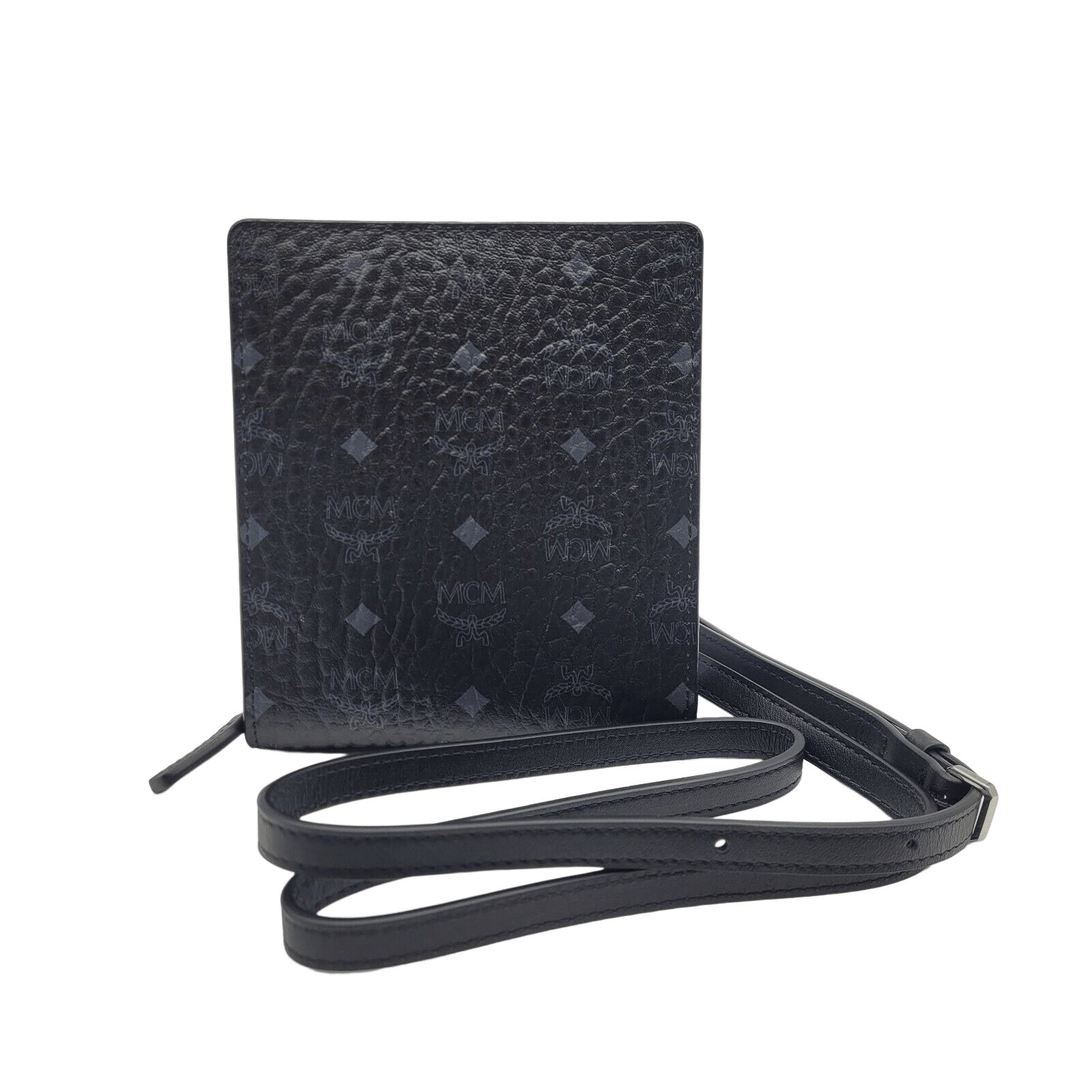 MCM Women's Black/Grey Visetos Zipped Wallet Multifunction Size ONE SIZE - 3 Thumbnail